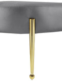 Gia Luxurious Contemporary Bench with Glamorous Gold Metal Legs - Perfect for Any Entryway or Bedroom