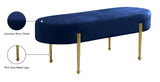 Gia Luxurious Contemporary Bench with Glamorous Gold Metal Legs - Perfect for Any Entryway or Bedroom