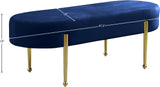 Gia Luxurious Contemporary Bench with Glamorous Gold Metal Legs - Perfect for Any Entryway or Bedroom