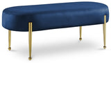 Gia Luxurious Contemporary Bench with Glamorous Gold Metal Legs - Perfect for Any Entryway or Bedroom