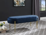 Gia Luxurious Contemporary Bench with Glamorous Gold Metal Legs - Perfect for Any Entryway or Bedroom