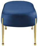 Gia Luxurious Contemporary Bench with Glamorous Gold Metal Legs - Perfect for Any Entryway or Bedroom