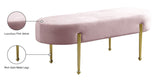 Gia Luxurious Contemporary Bench with Glamorous Gold Metal Legs - Perfect for Any Entryway or Bedroom