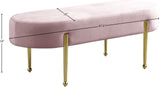 Gia Luxurious Contemporary Bench with Glamorous Gold Metal Legs - Perfect for Any Entryway or Bedroom