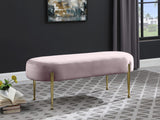 Gia Luxurious Contemporary Bench with Glamorous Gold Metal Legs - Perfect for Any Entryway or Bedroom