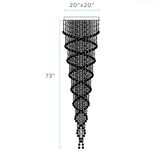 Crystal Chandelier Double Helix// 7 Light, 73" Hanging Length