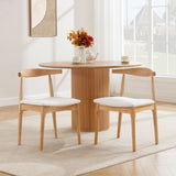 Nolan Modern Dining Chairs with Solid Wood Legs (Set of 2)