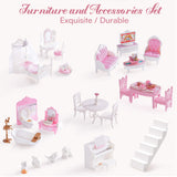 ROBUD Wooden Dollhouse - Fountain Garden