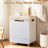 ROBUD Toy Wooden Dishwasher Playset