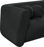 Abbington Contemporary Boucle Fabric Chair with Ball Pillow – Elevate Your Living Space Style!