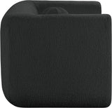 Abbington Contemporary Boucle Fabric Chair with Ball Pillow – Elevate Your Living Space Style!