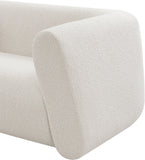 Abbington Contemporary Boucle Fabric Chair with Ball Pillow – Elevate Your Living Space Style!