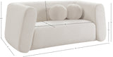 Abbington Chic Boucle Fabric Loveseat - Contemporary Style with Comfort and Elegance for Your Home