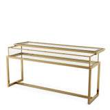 Console Table Harvey
Brushed brass finish | clear glass | mirror glass