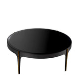 Coffee Table Artemisa S Brushed steel finish | brushed brass finish | black beveled glass