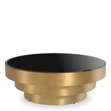 Coffee Table Sinclair Brushed brass finish | black bevelled glass