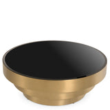 Coffee Table Sinclair Brushed brass finish | black bevelled glass
