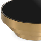 Coffee Table Sinclair Brushed brass finish | black bevelled glass