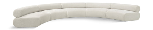Bale Modular Sofa: Luxurious Cream Chenille Elegance for Stylish Living Spaces and Ultimate Comfort
