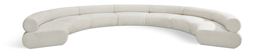 Bale Modular Sofa - Luxurious Cream Chenille Upholstery with Unique Texture for Ultimate Comfort
