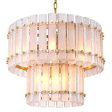 Chandelier Blason
Antique brass finish | frosted glass