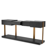 Console Table Nerone
Charcoal grey oak veneer | brushed brass finish