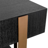 Console Table Nerone
Charcoal grey oak veneer | brushed brass finish