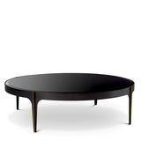 Coffee Table Artemisa L Bronze finish | brushed brass finish | black beveled glass
