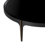 Coffee Table Artemisa L Bronze finish | brushed brass finish | black beveled glass