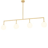 Chandelier Tara
Antique brass finish | white glass