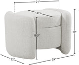 Horizon Boucle Fabric Upholstered Ottoman