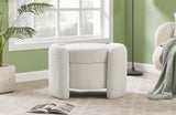 Horizon Boucle Fabric Upholstered Ottoman