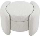 Horizon Boucle Fabric Upholstered Ottoman