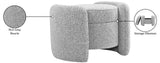 Horizon Boucle Fabric Upholstered Ottoman