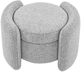 Horizon Boucle Fabric Upholstered Ottoman
