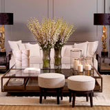 Coffee Table Roxton Bronze finish | clear glass | grey veneer