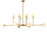 Chandelier Aram
Antique brass finish | white glass