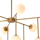 Chandelier Aram
Antique brass finish | white glass