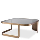 Coffee Table Numa Brushed brass finish | smoke glass
