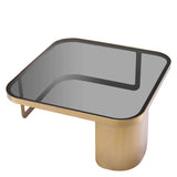 Coffee Table Numa Brushed brass finish | smoke glass