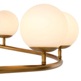 Chandelier Brissac
Antique brass finish | white glass