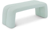 Arc Contemporary Faux Leather Bench - Stylish Seating for Bedroom, Foyer, or Entryway Decor