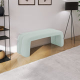 Arc Contemporary Faux Leather Bench - Stylish Seating for Bedroom, Foyer, or Entryway Decor