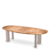 Outdoor Dining Table Free Form
Natural teak top | sand finish legs