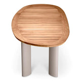 Outdoor Dining Table Free Form
Natural teak top | sand finish legs