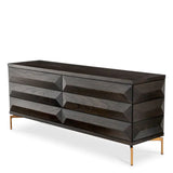 Drawer Dresser Denver
Mocha oak veneer | brushed brass finish legs