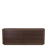 Drawer Dresser Camelot L
Brown oak veneer | brushed brass finish