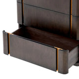 Drawer Dresser Modesto Tall
Mocha oak veneer | brushed brass finish
