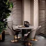 Dining Table Volterra Round
Bronze finish | ceramic marble look top