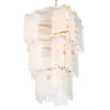 Chandelier Giardano
Clear glass | frosted glass | antique brass finish